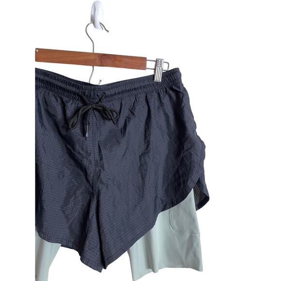 Hermanos Koumori 2-in-1 Running Shorts Black Green Lightweight Athletic Mens L - Picture 3 of 14